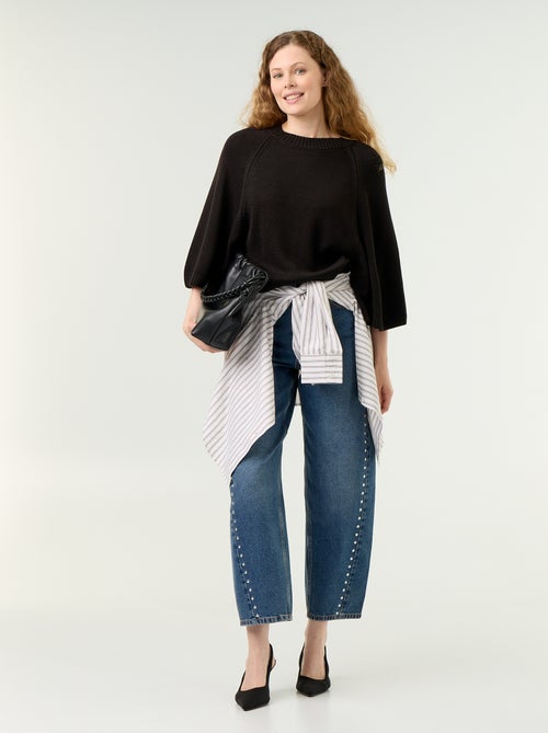 Pull en maille oversize avec emmanchures basses - Kiabi Pull en maille oversize avec emmanchures basses - Kiabi