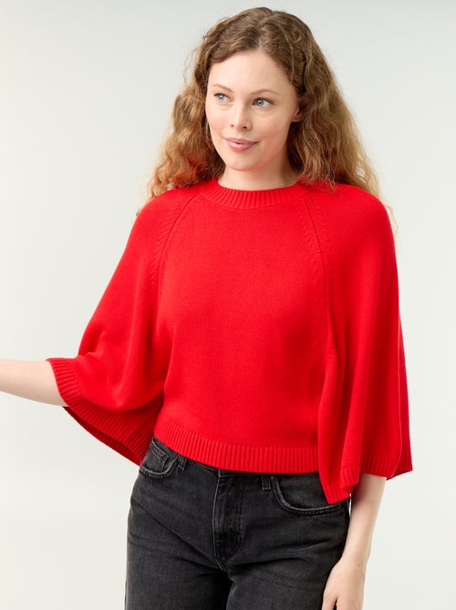 Pull en maille oversize avec emmanchures basses - Kiabi