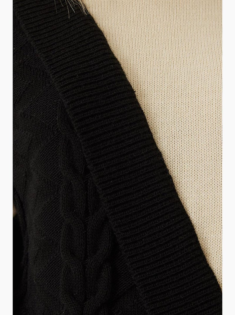 Pull en maille patchwork lucci Crème - Kiabi