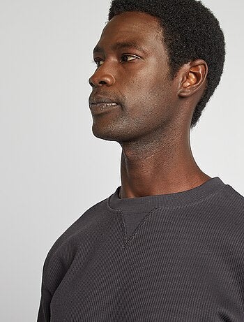 Pull en maille piquée col rond