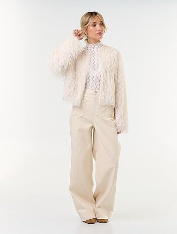 Pull en maille poilue