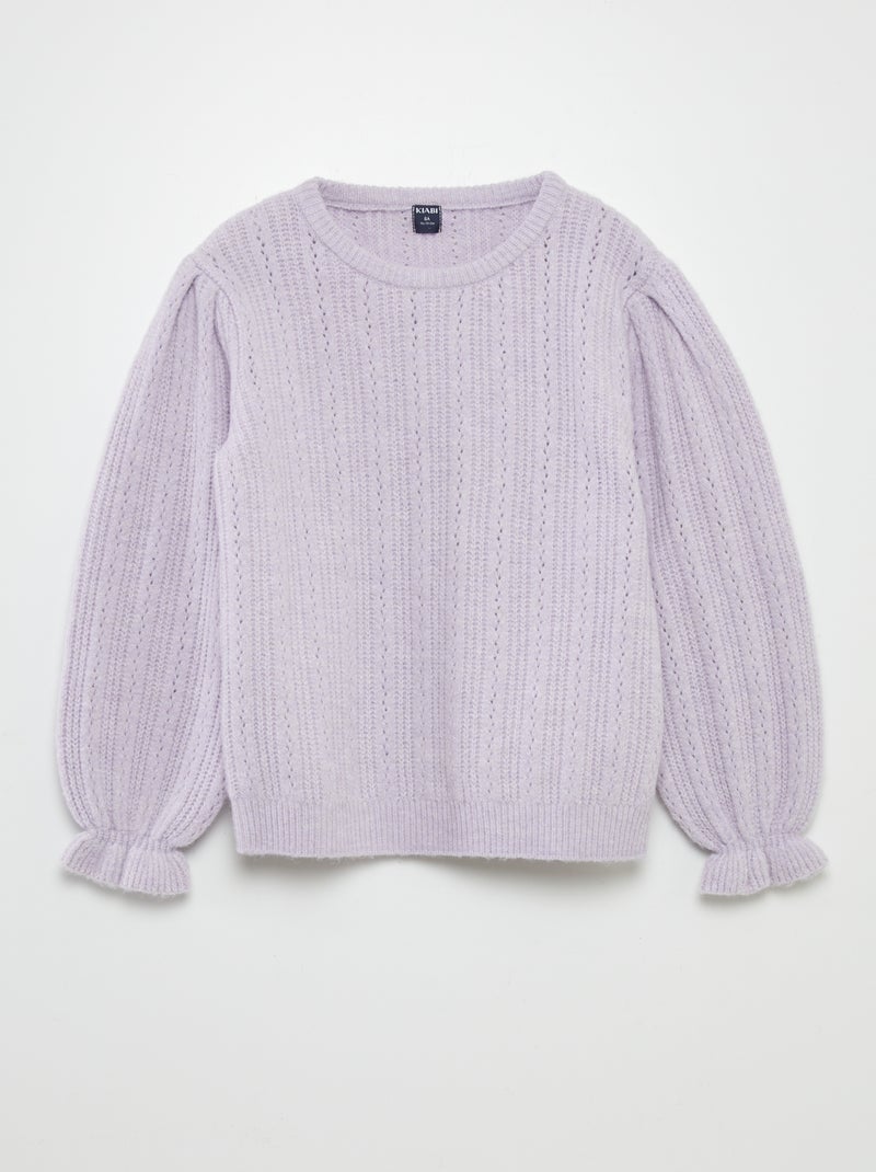 Pull en maille pointelle Lila - Kiabi