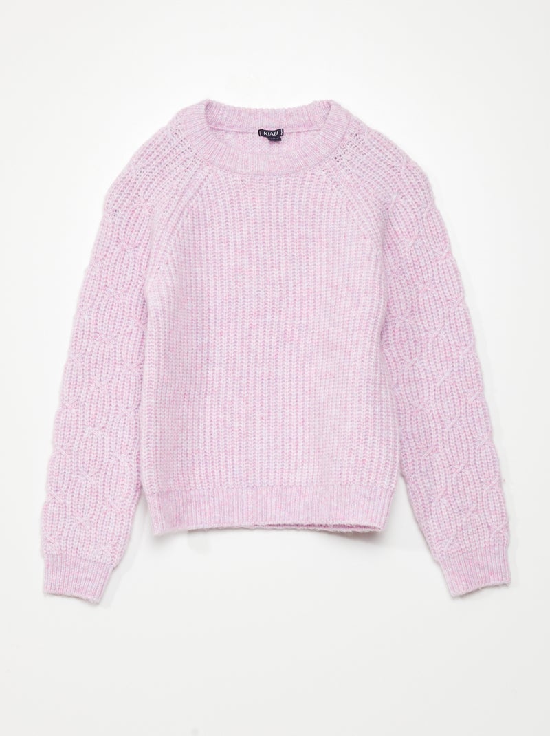 Pull en maille Rose - Kiabi