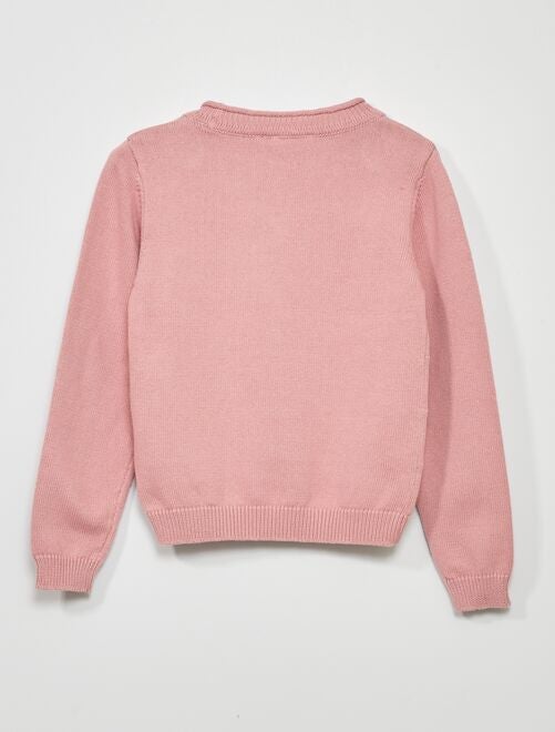 Pull au point mousse col rond - M1745 pattern by Bergère de France