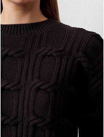 Pull en maille texturée à col rond dilvin