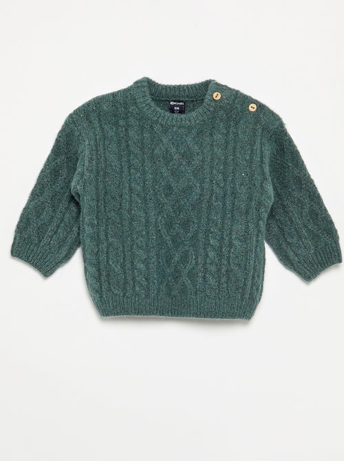 Pull en maille torsade - Kiabi