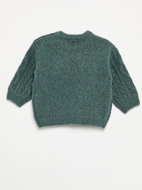 Pull en maille torsade - Kiabi