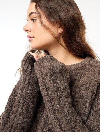 Pull en maille torsadée