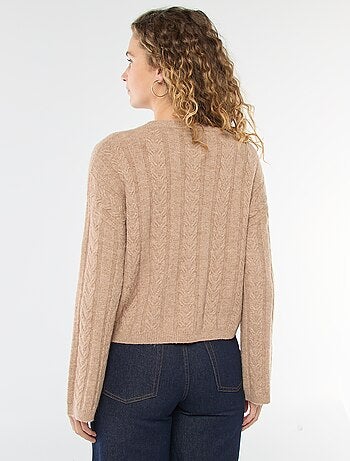 Pull en maille torsadée