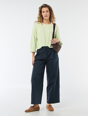 Pull en maille torsadée