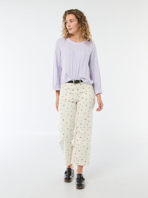 Pull en maille torsadée - Kiabi