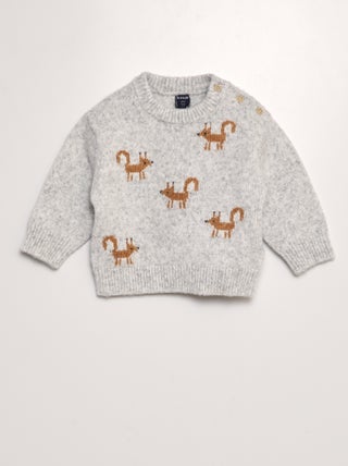 Pull en maille tricot 'animaux'