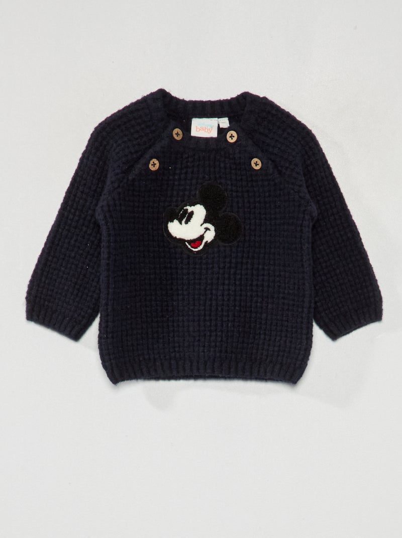 Pull en maille tricot 'Disney' Marine - Kiabi