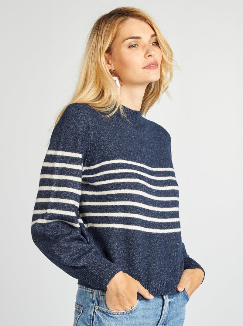 Pull en maille tricot 'JDY' Bleu - Kiabi