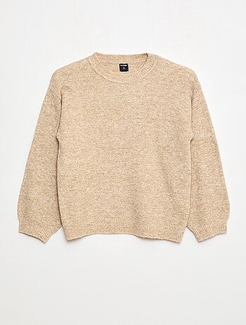 Pull en maille uni à col rond