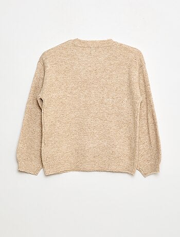 Pull en maille uni à col rond