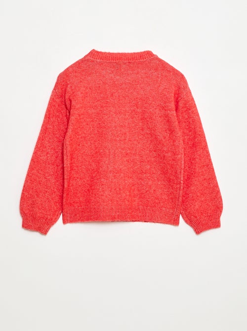 Pull en maille uni à col rond - Kiabi