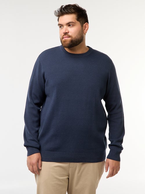 Pull en maille uni - Kiabi