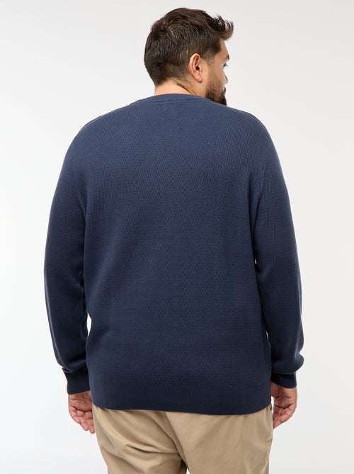 Pull en maille uni - Kiabi