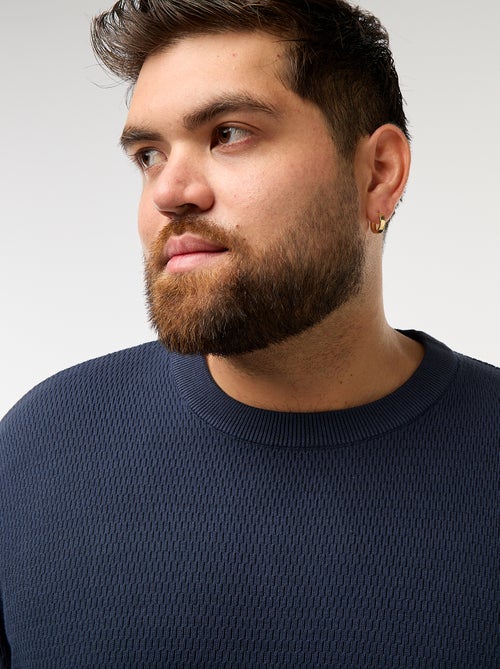 Pull en maille uni - Kiabi