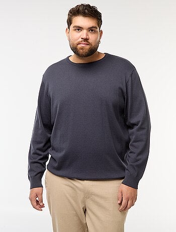 Pull en maille uni col rond