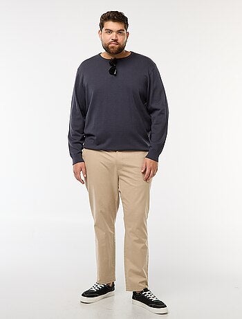 Pull en maille uni col rond