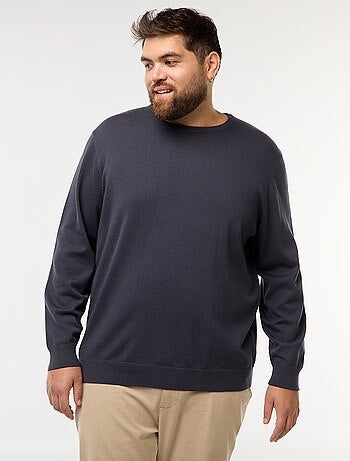 Pull en maille uni col rond