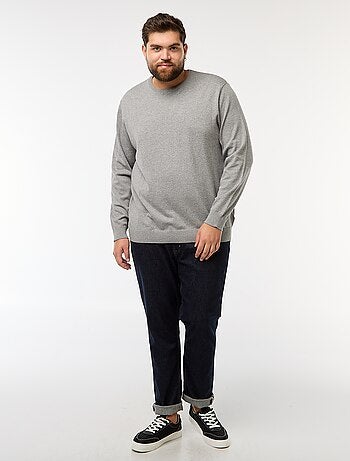 Pull en maille uni col rond