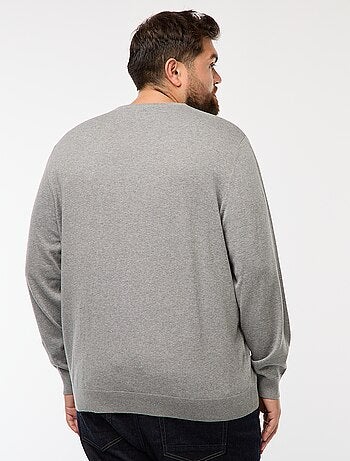 Pull en maille uni col rond