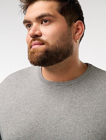 Pull en maille uni col rond