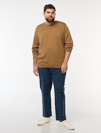 Pull en maille uni col rond