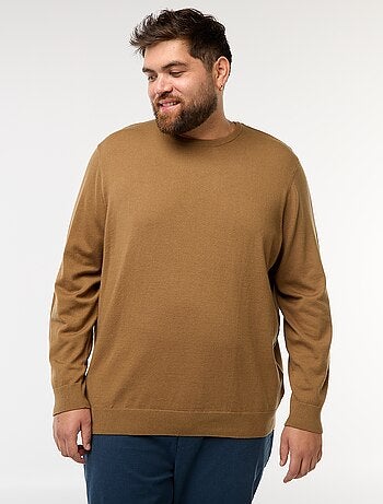 Pull en maille uni col rond