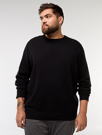 Pull en maille uni col rond