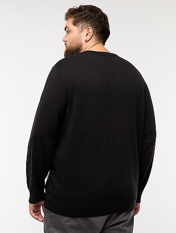 Pull en maille uni col rond