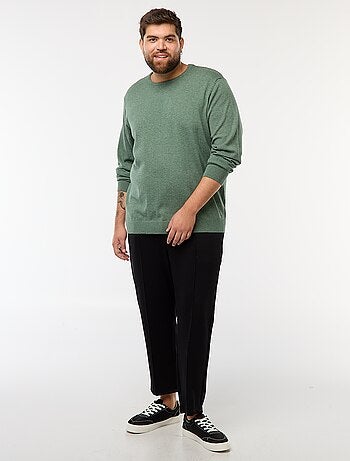 Pull en maille uni col rond