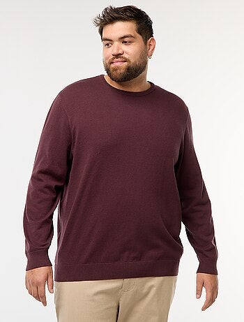 Pull en maille uni col rond