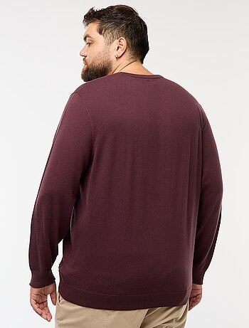 Pull en maille uni col rond