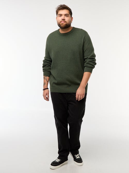 Pull en maille uni - Kiabi