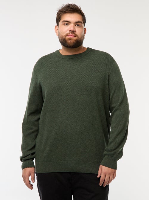 Pull en maille uni - Kiabi