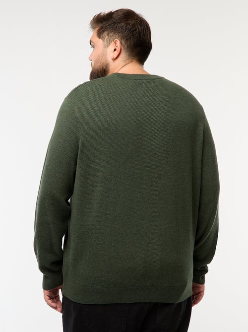 Pull en maille uni - Kiabi