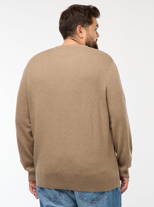 Pull en maille uni - Kiabi