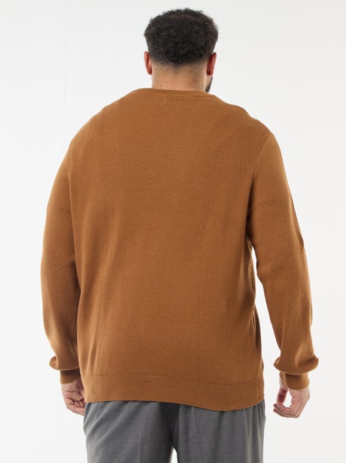 Pull en maille uni - Kiabi