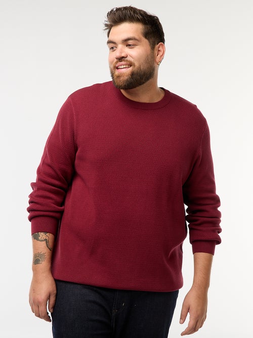 Pull en maille uni - Kiabi