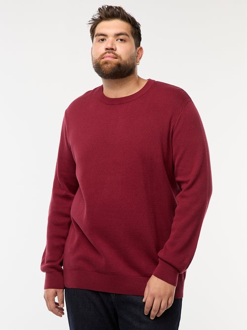 Pull en maille uni - Kiabi