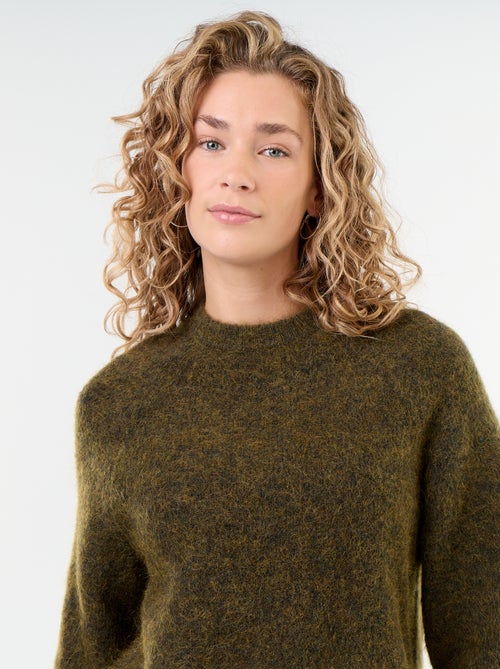 Pull en mohair manches courtes / emmanchure basse - Kiabi