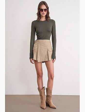 Pull en tricot à col rond et coupe slim mixray