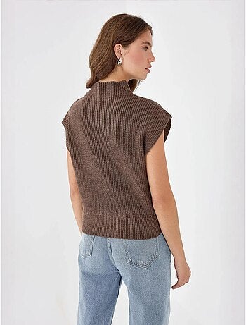 Pull en tricot à demi-col roulé