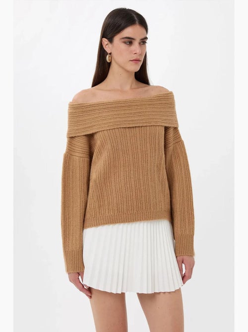 Pull en tricot à épaules dénudées - Kiabi Pull en tricot à épaules dénudées - Kiabi