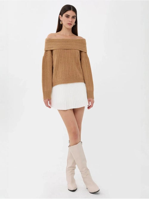 Pull en tricot à épaules dénudées - Kiabi Pull en tricot à épaules dénudées - Kiabi