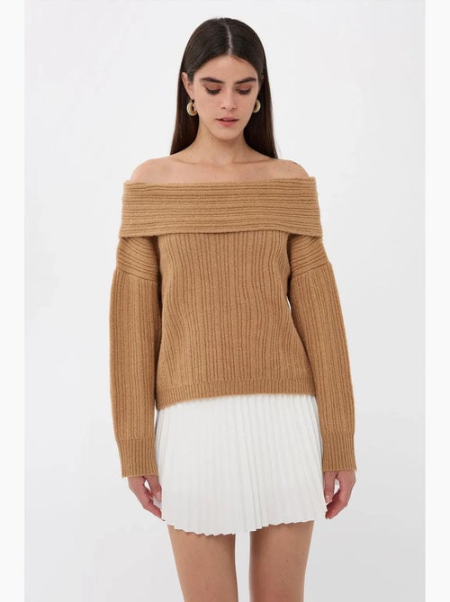 Pull en tricot à épaules dénudées - Kiabi Pull en tricot à épaules dénudées - Kiabi